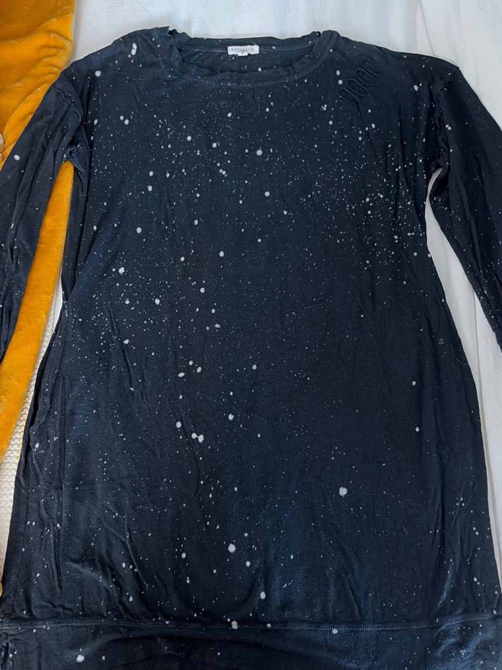 Socialite Black Tunic with White Splatter